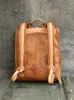 Backpack Mens Cow Leather Bag Art Travel Retro Brown Moda Sports Military Macks Macks