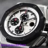 AP запястье Watch Montre Royal Oak Offshore 26400 Диаметры 44 мм белый фон черный хромоток