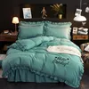 Bedding Sets Pure Cotton Duvet Cover Bedspread Bed Skirt Four-piece Simple Embroidered