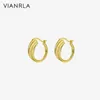 Dangle Earrings 18K Gold Consring Jewelry 17.5mm Hoop Fashion Laser Logo