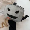 Stumi a tracolla Women Messenger Halloween Pumpkin Ladies Borse Casual Wipple Chain Funny PU Fashion per le vacanze nel fine settimana