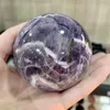 Dekorativa figurer Natural Dream Amethyst Ball Polished Globe Massage Reiki Healing Stone Home Decoration utsökta gåvor souvenirer gåva