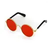 Hundekleidung Brille Haustier Vintage runde schöne Reflexion Eye Wear kleine Katzenpo -Requisiten Accessoires
