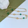Luxury Classic Simple Designer Choker Necklaces for Women TB Brand Green Beads Link Chain Letters Sailormoon Whale Goth Sister Chokers Necklace Jewelry