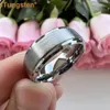 Itungsten 6mm 8mm Siyah Tungsten Karbür Yüzüğü Erkekler için Çift Nişan Düğün Bandı Moda Modaya Mücevher Konforu 240415