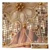 Tanks pour femmes camis y creux outre femme dentelle de dentelle bling paillettes Gold 220519 Drop livraison vêtements vêtements