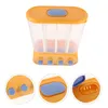 Storage Bottles Cereal Dispenser No Drilling Food Containers Crisper Plastic Rice Grain Kitchen