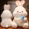 Gevulde pluche dieren 35/45/65cm knuffel knuffel knuffel Konijnen Zacht speelgoed Slaapkussen Cute Bunny Cartoon Dierpoppen Kinderen Baby verjaardagscadeau L47