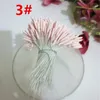 Dekorativa blommor 288st. Matt vitt enstaka blommor Stamen DIY Pistil Cake Decoration Crafts