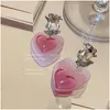 Boucles d'oreilles en lustre en peluche 2023 Fashion Y2k Corée coeur coeur fleurs roses pour femmes adolescents mignons mignons oreilles de la fête de fête bijoux dhiny