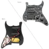 Guitar High Quality Guitar Pickguard 3ply SSH Loaded Prewired Humbucker Pickguard Pickups Set for Electric Guitar Black Pearl