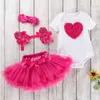 Barnkläder Instagram Mors dag Gift Baby Girl Cartoon Sweetheart Purple Fluffy kjol Set Baby Half kjol