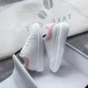 Fitness Shoes 2024 Summer White Pu Leather Sneakers Green Black Tail Low Top Luminous In Night Trainers All Match Student 6h14