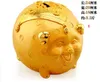Decorative Figurines Resin Lucky Gold Pig Creative Cute Piggy Bank Office Crafts Decoration