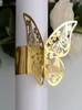 Pierścienie serwetki 50pcs Butterfly Pierścień laserowy Cut Paper Uchwyt Ręcznik