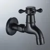 Bathroom Sink Faucets Brass Black Outside Toilet Tap Washing Machine Bibcock Decorative Garden Basin Wall Mount Small Single Cold Water