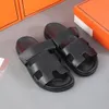 Tasarımcı Sandalet Slides Terlik Sandal Kadın Ayakkabı Lüks Deri Tuval Terlik Yaz Sandal Dayanıklı Konfor Boyutu 35-42