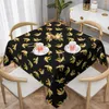 Mesa de tela colorida plátano plátano abstracto cubierta gráfica para comedor de cocina manteles de protección moderna