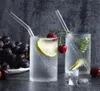 50pcs reusable straight bent glass drinking straws eco friendly clear glass straws for smoothies cocktails 200 8cm2256864