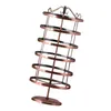 Jewelry Pouches Bronze Rotating Metal Earring Necklace Ring Display Rack Stand Organizer Holder Hanging 288 Holes Showcase