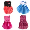 Dog Apparel Girl Costume Princess Skirt Spring Blue Red Cute Lovely