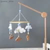 Mobiles# Mobile Baby Grzeźby zabawki 0-12 miesięcy Nowonarodzone łóżeczko Rainbow Bell Bell Toddler Rattles ręcznie robione zabawki na łóżko dla niemowląt Prezenty zabawki Y240415Y24041741EL