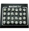 Stud Regelin 12 pary 4567 mm okrągły kryształowy rhinestone Magnet Kolczyka Puck Women Mens Magnetyczna Fałszywka Wtyczka Ucha 9270725