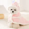 Dog Apparel PET Dual-use Blanket Fall And Winter Warm Cat Bed Mat Carpet Flannel Small Shawl Cape Costume