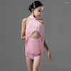 Scary Wear Dance Dance Robe Girls Robes de compétition de canon Pink / Black Chacha Rumba Performance Training Vêtements YS5375