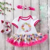 Neues Osterbaby Schatz Babykleid Cartoon Kurzarmbodysuit Kinderkleid Kleid