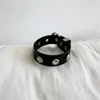 Otras pulseras 2023 Punk Cool Bracelet for Women Men Vintage Gothic ajustable PU PU Jewelry Trend Hip Hop Rock Kpop Dancer Accessoriesl240415