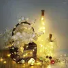 سلاسل 10 أجهزة كمبيوتر نبيذ زجاجة الجنية أضواء خرافية مع كورك LED سلسلة بطارية إكليل لزخرفة حفل زفاف حفلة عيد الميلاد