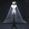 Veli da sposa 3 metri Cattedrale Weeda White Ivory Black One Stray Lace Applicated Bride Velo de nolia