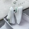 Fitness Shoes 2024 Summer White Pu Leather Sneakers Green Black Tail Low Top Luminous In Night Trainers All Match Student 6h14