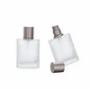 30ml 50ml Clear Glass Spray Bottle Frosted Square Glass Perfume Bottle Cosmetic Packaging Bottle Vials