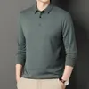 Mens Lopup Hollow Longsleaved Polo рубашка для дышащей футболка Business Fashion Male Golf 4xl 240410
