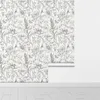 Wallpapers gewone schetsen bloemen schil en stok behang chic waterdichte duurzame kast stickers elegante verwijderbare woningdecoratie