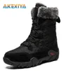 Stivali da uomo inverno scarpe da neve calda in pelle da esterno non sneaker maschio marchio escursionismo5213865