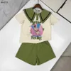 Klassiekers Baby Tracksuits Elephant Print Summer Short Sheeved Pak Kids Designer Kleding Maat 90-150 cm Girls T-shirts en shorts 24APRIL