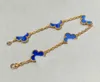 2024 Luxury quality charm bracelet with new special blue color in 18k gold plated have stamp box desinger PS3411B