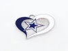 American Football Heart Dangle Charms Cowboy e outras equipes estilo pingente de bracelete DIY Brincos de joias Acessórios de joias372929022958