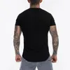 Vêtements nature T-shirt Cotton Breathable Fitness Mens Homme à manches courtes Tshirt gym d'été Tee serré Homme 240402