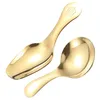 أكواب 2 PCS Ice Cream Scoop Mini Spoon Spoon Child Child Stainless Steel