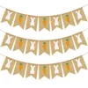 Feestdecoratie Linnen Banner voor Paas Garland Bunting Decor Flower slingers Decoraties