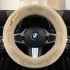 winter Warm Plush Fluffy Women Girl Cartoon Lovely Steering Wheel Covers Car Decoration Car Suv Wheel Protector