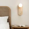 ウォールランプヴィンテージLED天然石の丸い形状アート装飾インテリアライトベッドルーム装飾Sconce Cream Home-Appliance