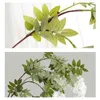 Dekorativa blommor Silk Wisterias Fake Faux Wedding Tridented Retta Vines Jubileum Dekorationer Floral Garland för vägg