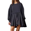 Casual Dresses Womens Oversized Sweatshirt Dress Long Sleeve Crewneck Pullover Tops Relaxed Fit Sweatshirts Mini Vestidos 2024