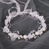 Coiffes Perle Flower Bandbouleau de coiffure pour femmes Pageant Bridal Wedding Hair Accessoires Bande de vigne Tiara Cadeau