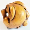 Decoratieve beeldjes F039 - Collectible 30 jaar oud 2 "Hand gesneden buxus Netsuke heerlijk